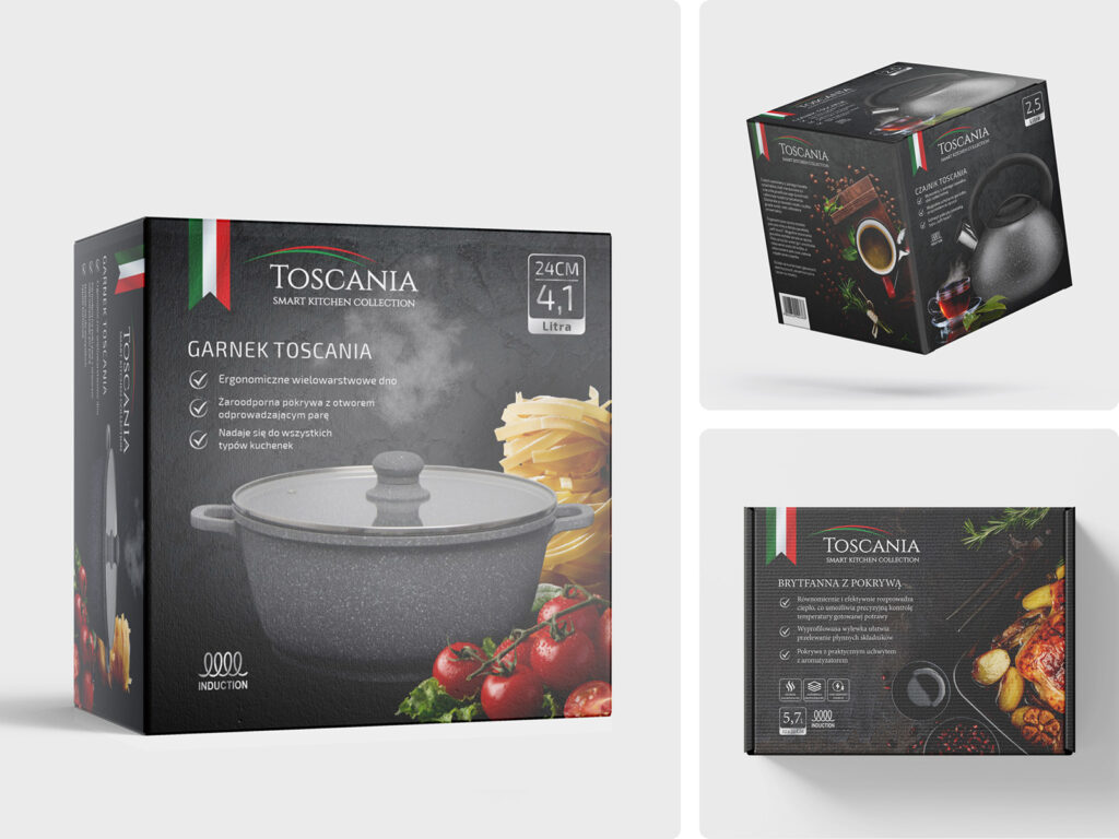 Opakowanie dla produktu z linii Toscania